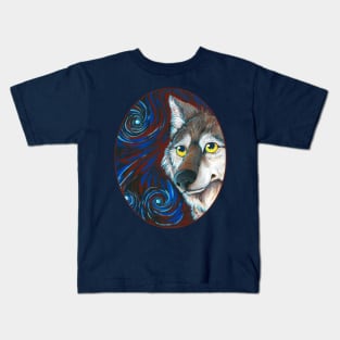 Wolf Swirls Kids T-Shirt